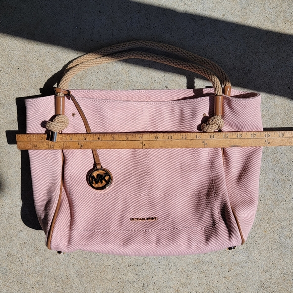 Michael Kors Isla Large Grab Bag Pink Shoulder Bag Smoky Rose Tote Bag - Picture 13 of 16